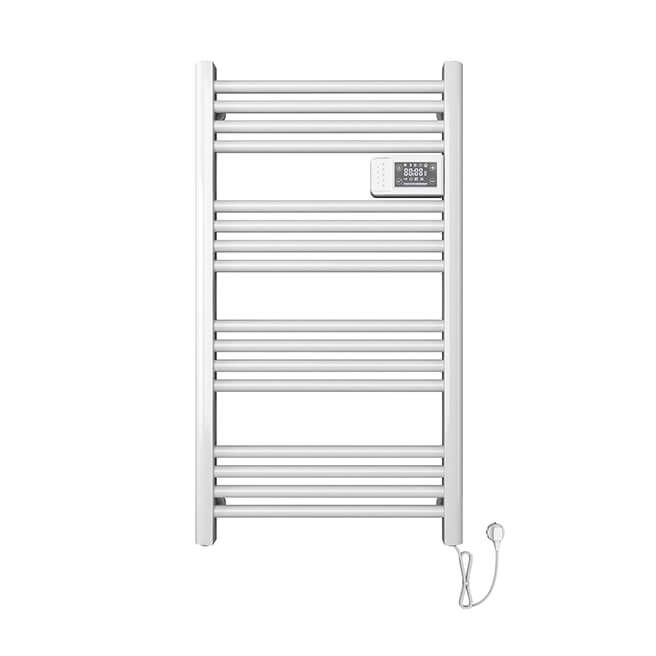 Kúpeľňový rebrík KOBE 500W BIELY s priestorovým termostatom - 2v1 sušiak uterákov a kúpeľňový radiátor.