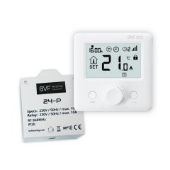 Termostat pre elektrické vykurovanie BVF 24-FP – RF izbový termostat pre ovládanie infrapanelov